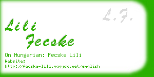 lili fecske business card